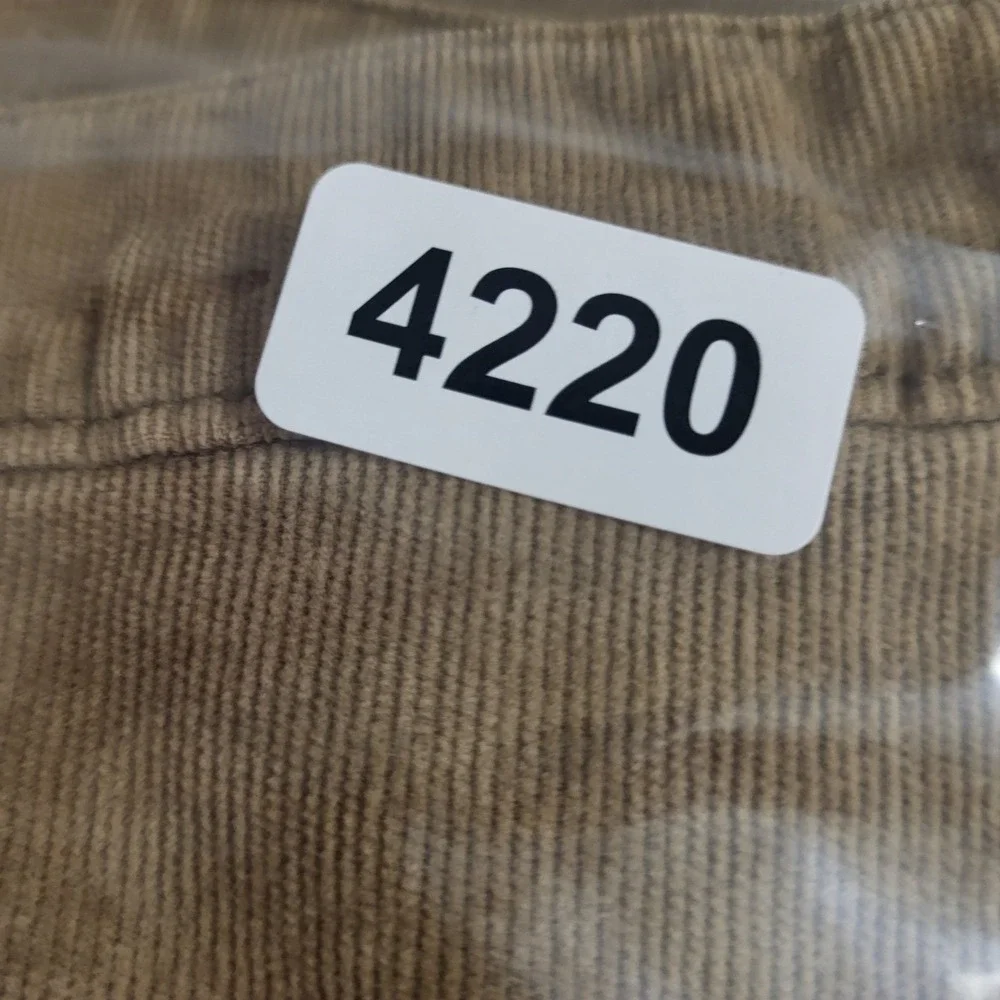 ROWM Mens Corduroy Pants Tan Khaki Straight Leg Five Pocket Trousers 36x30